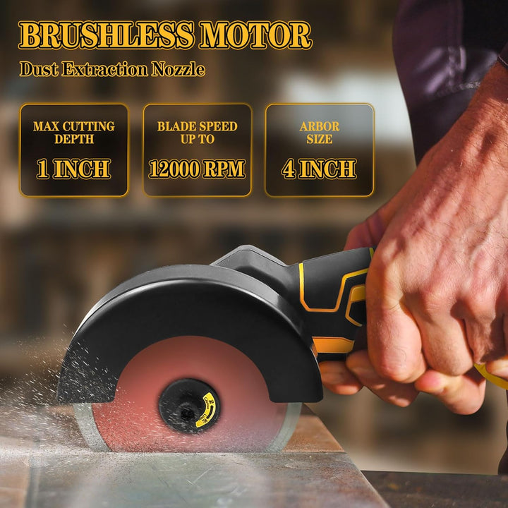 Akku-Winkelschleifer für Dewalt 20V Akku, 3-Gang 12000RPM Bürstenloses Akku Winkelschleifer Werkzeug