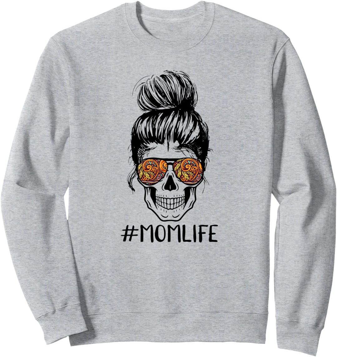 Cooles Mom Life Design für Mama mit Totenkopf Sweatshirt