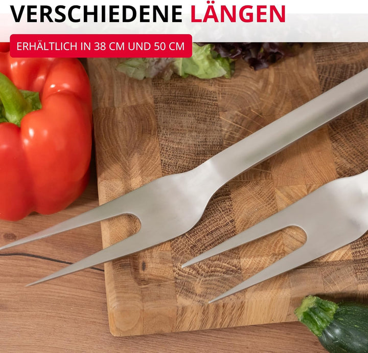Westmark Fleischgabel Pro – Edelstahl Tranchiergabel mit langen Zinken & Aufhängehaken – Perfekt für