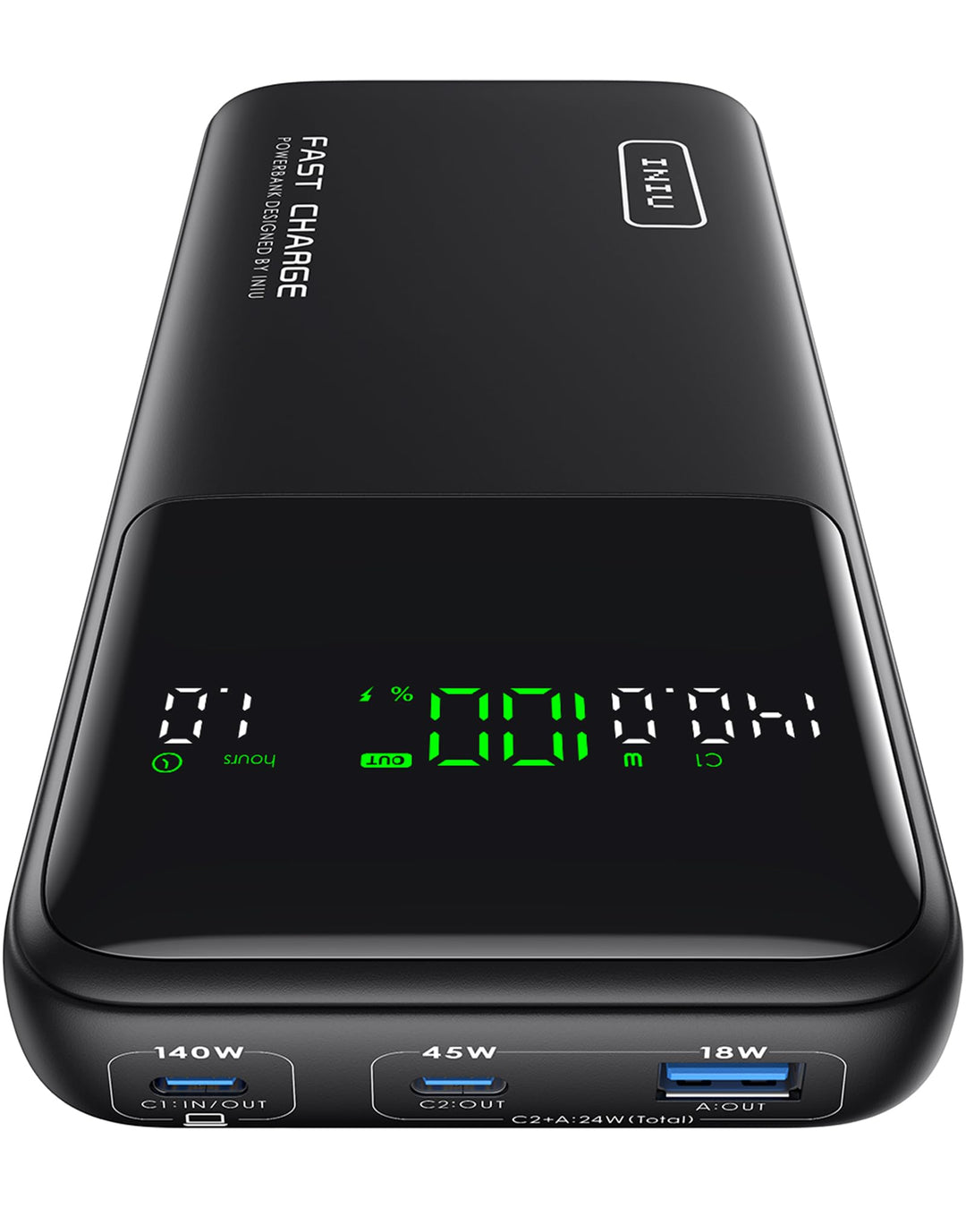 INIU Power Bank, 27000mAh 140W Power Bank Klein Aber Stark USB C Input & Output for Phone & Laptop,