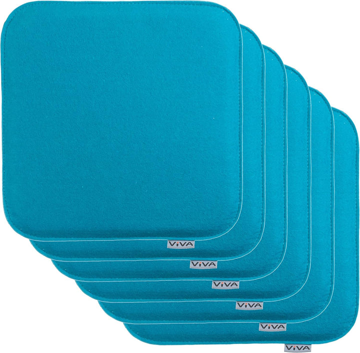 Brandsseller Sitzkissen Filz Eckig Stuhlkissen Sitzauflage Gepolstert - 35 x 35 x 2 cm - 6er Vorteil