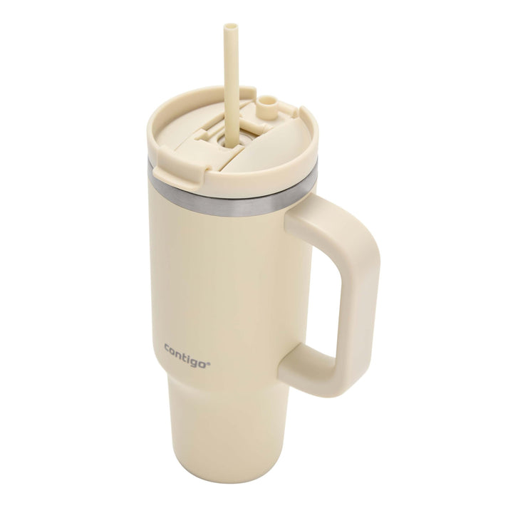 Contigo Tumbler | Thermosflasche mit Henkel und Strohhalm | 880 ml