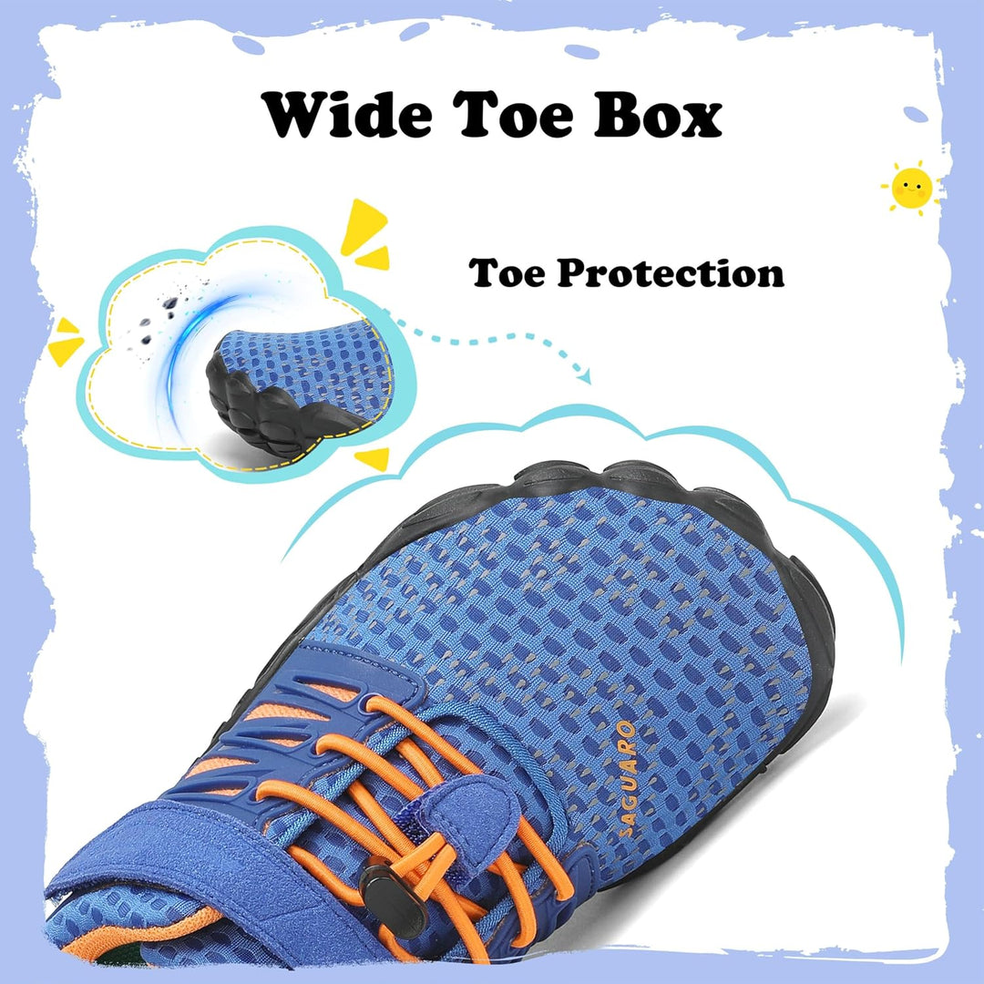 SAGUARO Jungen Mädchen Barfussschuhe Atmungsaktiv Badeschuhe für Kinder Gr.24-36 24 EU Barfuss Blau,