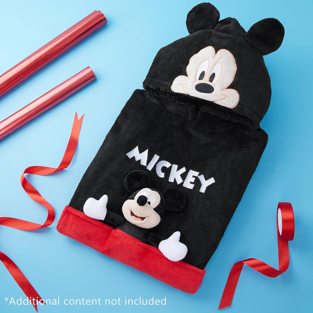 Disney Stitch Hoodie-Decke Kinder, Kapuzenpullover Mädchen mit Sherpa-Kapuze, 3D-Ohren, Kängurutasch