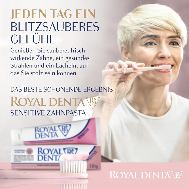 Royal Denta Silver Super Soft Zahnbürsten 4-Pack - Extra weiche Borsten für empfindliche Zähne &amp; Zah