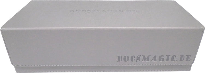 docsmagic.de Premium 2-Row Trading Card Storage Box Silver + Trays & Divider - MTG PKM YGO - Aufbewa