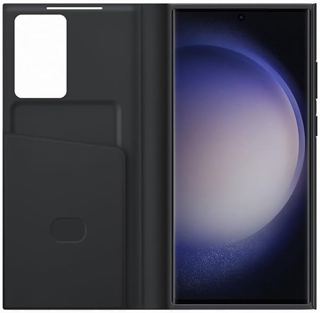 Samsung Smart View Wallet Smartphone Case EF-ZS918 für Galaxy S23 Ultra, Handy-Hülle, Kartenfach, Si