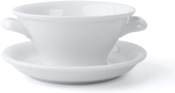 Holst Porzellan ACC 05 FA1 Suppen-Set "Vario" 0,35 l mit UTA 155, weiss, 15.5 x 15.5 x 7 cm, Servier