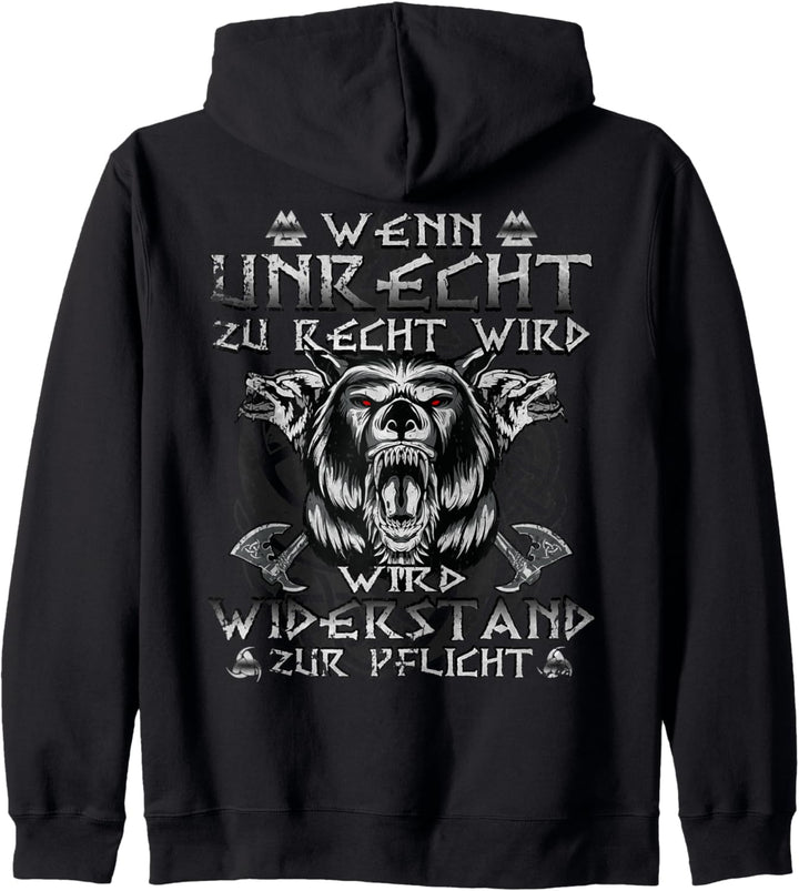 Wenn Unrecht zu Recht wird deutsche Reich Deutschland Demo Kapuzenjacke