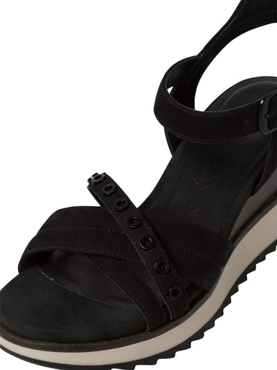 Tamaris Damen Sandalette 1-1-28311-20 F1/2-Weite 36 EU Schwarz, 36 EU Schwarz