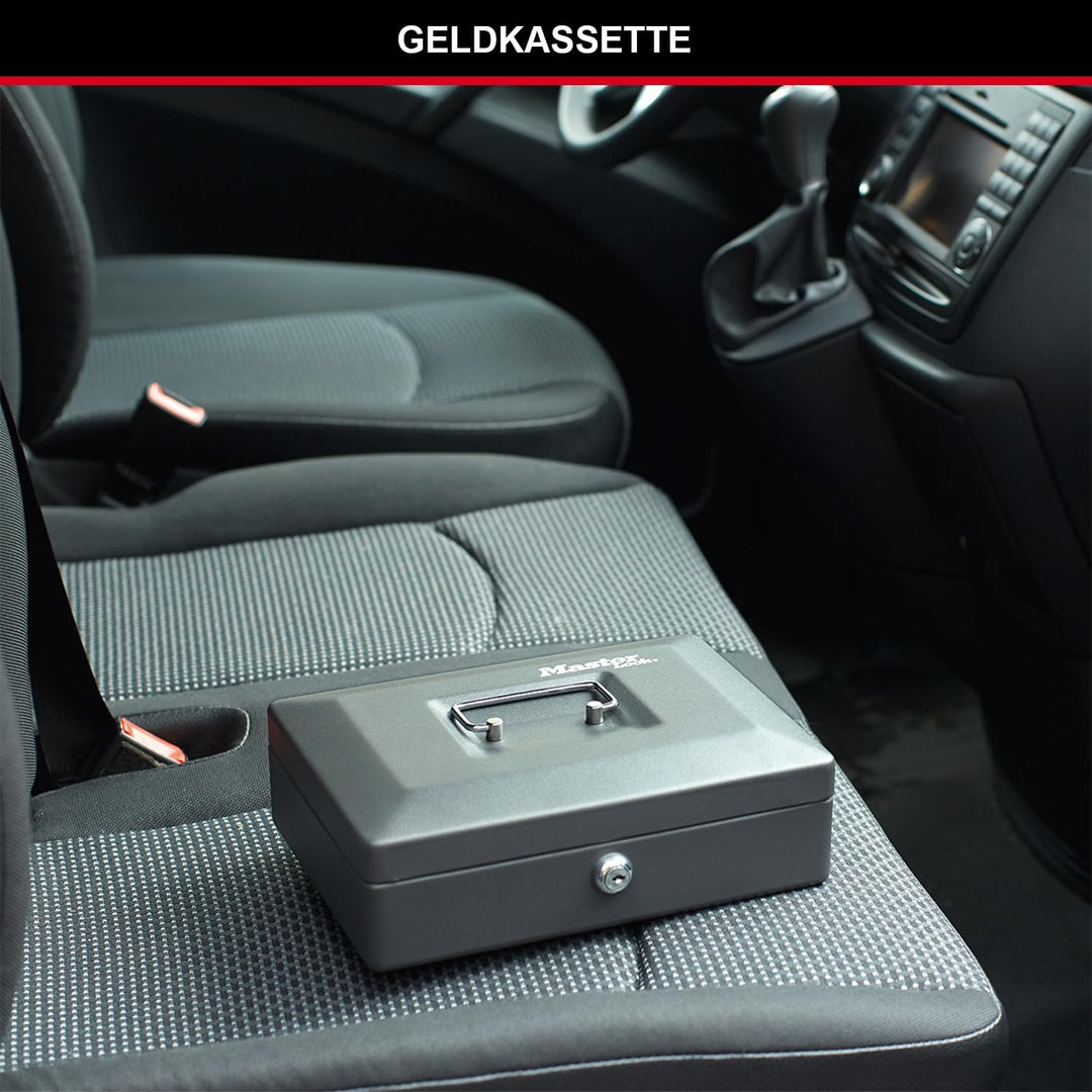 MASTER LOCK Geldkassette [Schlüssel] [Tragegriff] [Münzbrett] CB-10ML - Sichern und Organisieren Gel