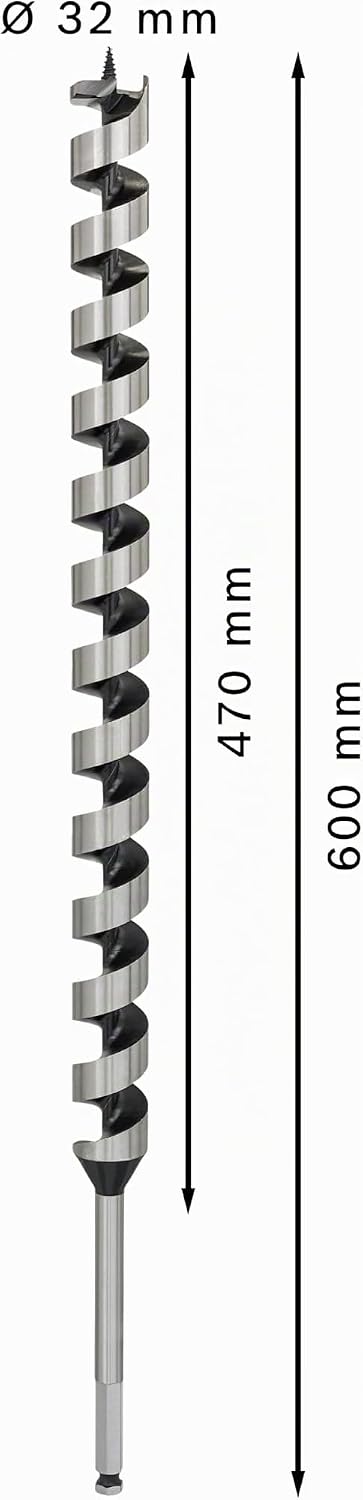 Bosch Accessories Holzschlangenbohrer mit 1/4"-Sechskantschaft (Ø 32 mm) Durchmesser: 32/Gesamtlänge