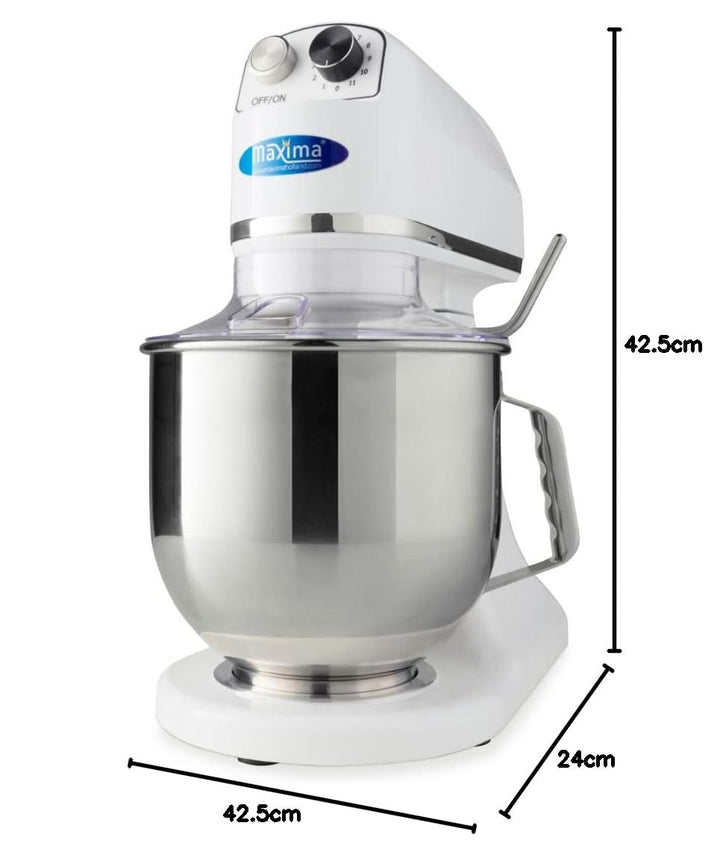 Maxima Gastro Planetenmischer - 7 l - Bis zu 2 kg Teig - Weiss