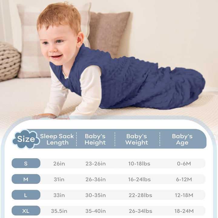 Yoofoss Schlafsack Baby Winter 1.5 Tog - 2er Pack 67cm/0-6 Monate Winterschlafsack Herbst Babyschlaf