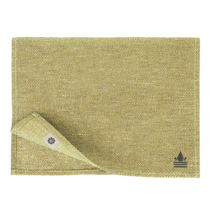 Linen & Cotton Tischsets Platzsets Stoff Tischmatte Pietro - 100% Leinen, Beige (30 x 45cm, 2 Stück)