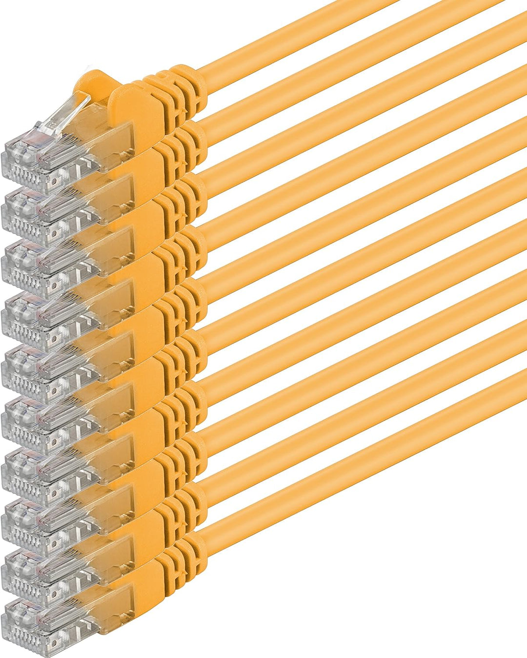 10m - gelb - 10 Stück - (Pack) - CAT.6 CAT6 Ethernet-LAN-Netzwerk-Kabel 1000 Mbit/s Patchkabel