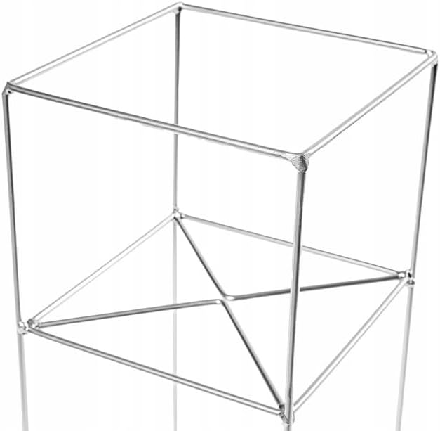 Pflanzenständer Filo - 24x24x80cm - Farbe Silber - für Zimmerblumen - Metallregal - Dekorativer Tisc