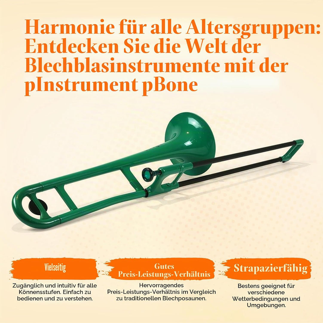 pBone 700643 Trombone grün grün Posaune, grün Posaune
