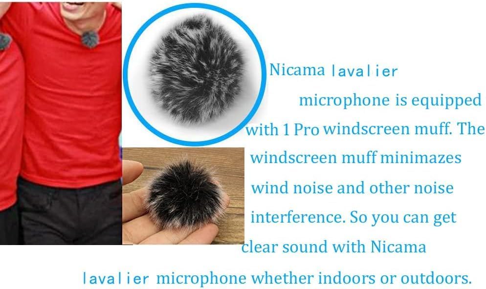 Nicama AS12 USB C Kabelloses Lavalier Mikrofon,Kondensator Ansteck Revers Mikrofon für iPhone 15 16
