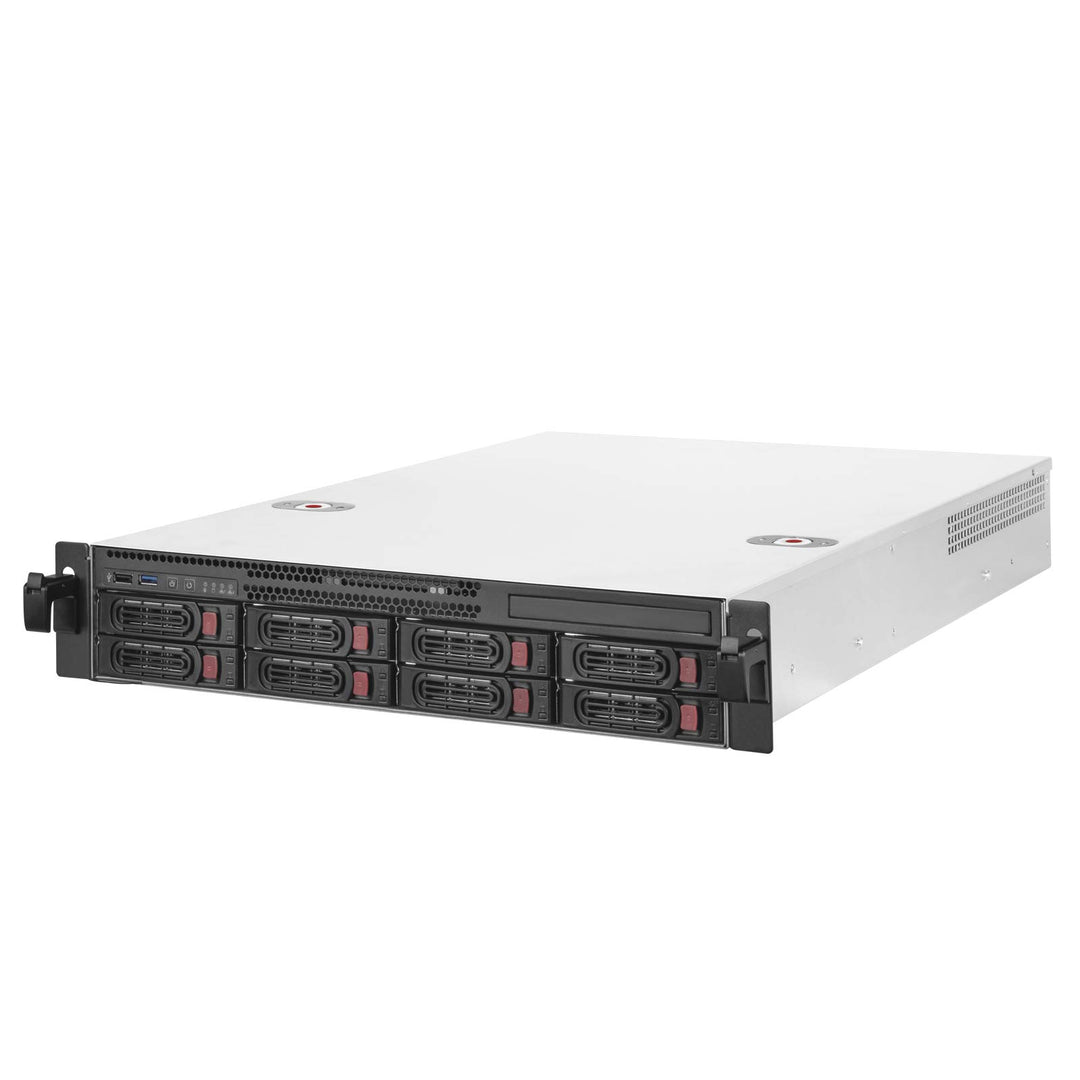 SilverStone Technology SST-RM22-308 - 2U Rackmount Server Gehäuse, unterstützt 8X 2.5/3.5 SAS/SATA H