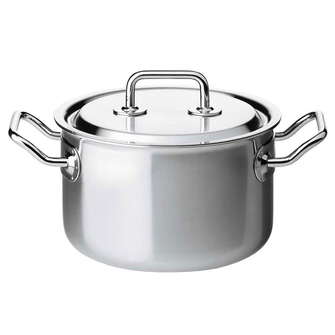 Spring 0415500624 Brigade Premium Bratentopf nieder mit Deckel, Edelstahl, silber, 13,6 x 30,6 x 31