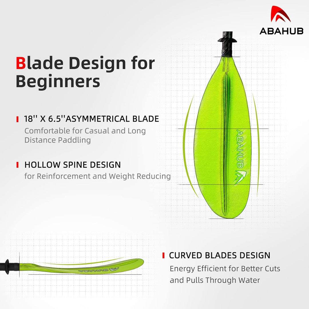 Abahub 218/230/241cm Kajak Paddel Aluminium Doppelpaddel mit Paddelleine für Kajakfahren Ruderboot K