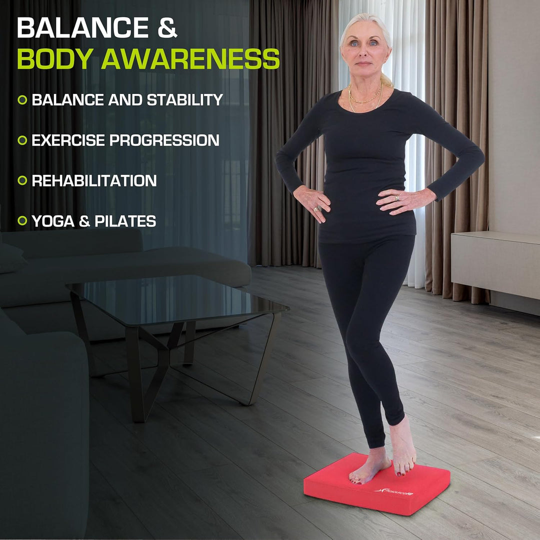 ProsourceFit Übung Balance Pad - Rutschfeste gepolsterte Schaumstoffmatte & Knieschoner für Fitness