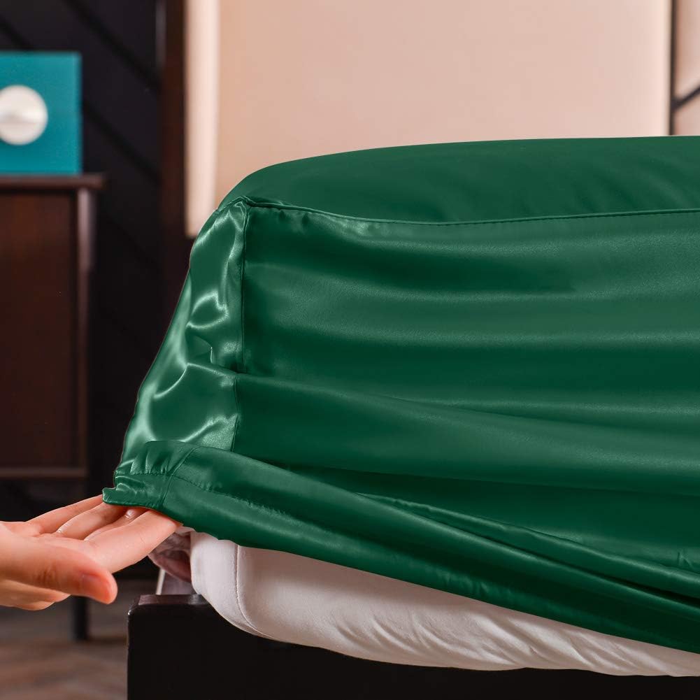 THXSILK Seide Spannbettlaken Spannbetttücher Seide Bettlaken 100% Maulbeerseide 19 Momme mit Rundumg