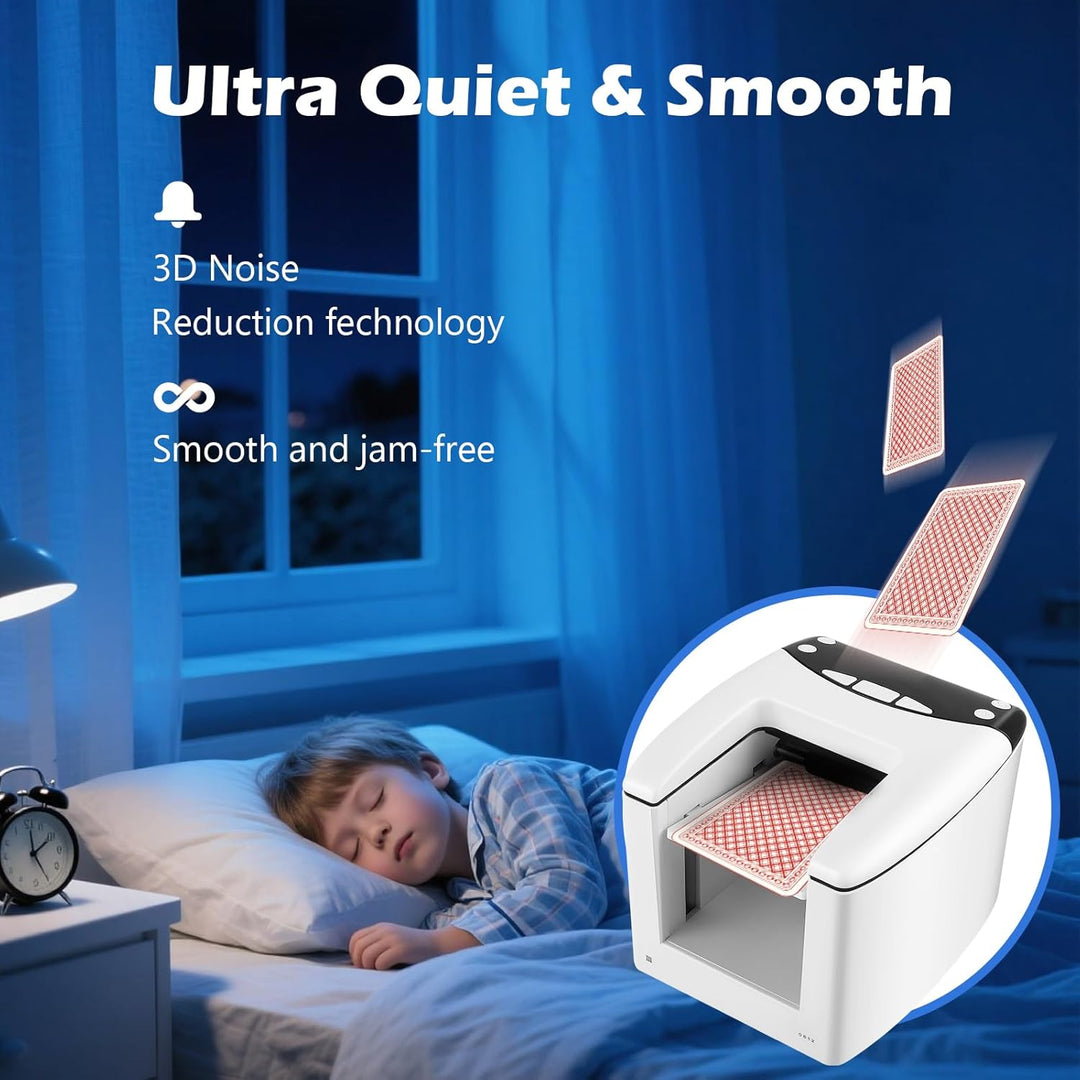 Automatischer Kartengeber, Automatischer Karten Austeiler mit 8 Spielern, 360° Drehung, 4000mah Wied
