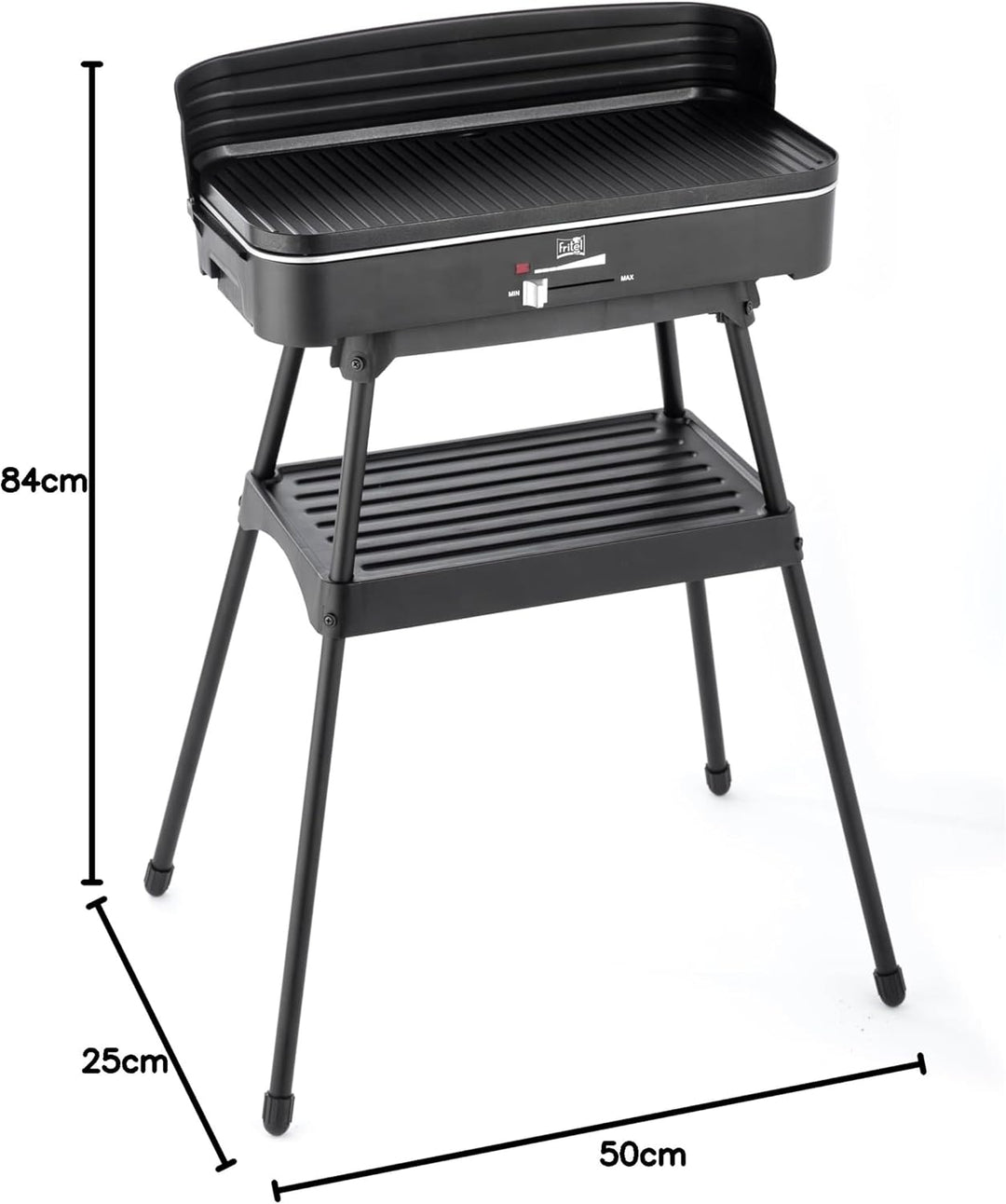 Fritel Barbecue BBQ 2246 – Elektrogrill/Tischgrill – Grosse Grillfläche 50 x 25 cm – 2200 W – Abnehm
