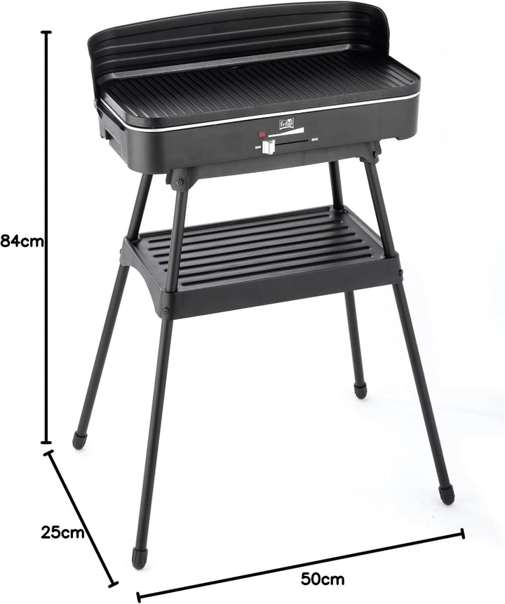 Fritel Barbecue BBQ 2246 – Elektrogrill/Tischgrill – Grosse Grillfläche 50 x 25 cm – 2200 W – Abnehm