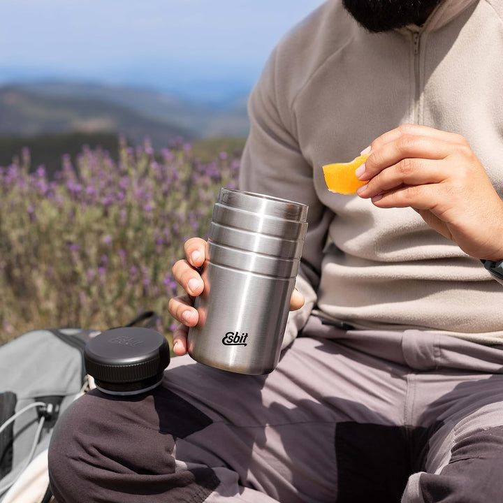Esbit Thermobehälter Majoris | Edelstahl | BPA-Frei | Schwarz & Silber | 0,4L & 0,55L | für warme Sp