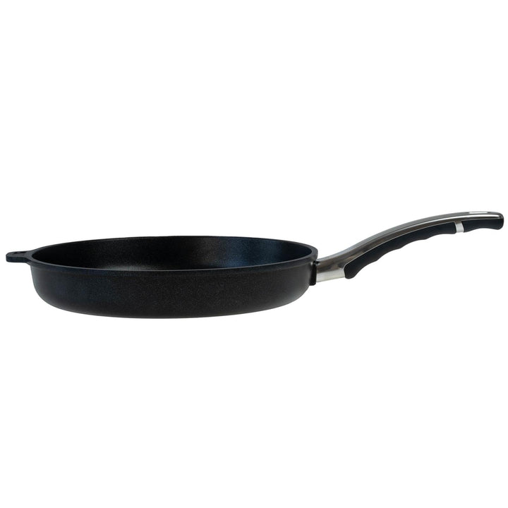 BAF Pfanne Induktion Ø 28 cm - Flacher Rand - grosse runde beschichtete Bratpfanne aus Aluminiumguss
