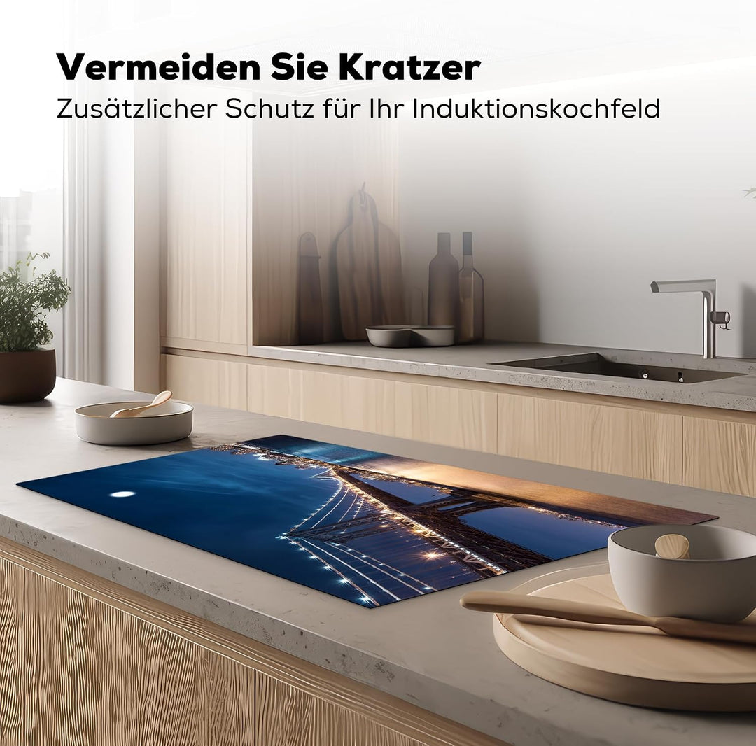 KitchenYeah© Herdabdeckplatte Einteilig Küche Herdabdeckung Induktionsfeld Ceranfeld Herdabdeckplatt