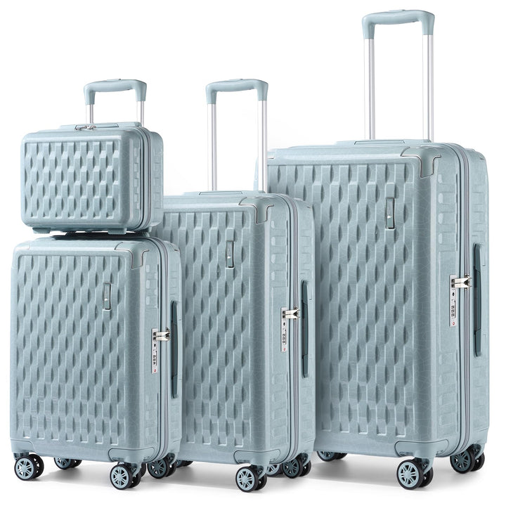 Sea choice Kofferset Handgepäck Hartschalenkoffer Eckenschutz 4 Stück Gepäck Set mit Kosmetikkoffer