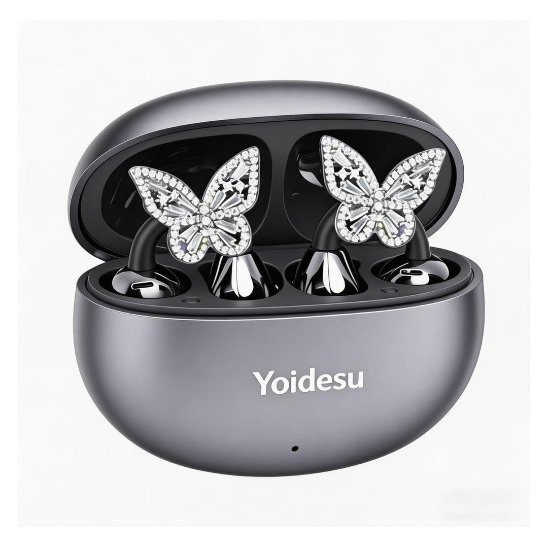 Cuifati Ohrclips im Schmuck-Design, Bequeme offene Clip-Kopfhörer, kabellose Bluetooth 5.4 Ohrklemme