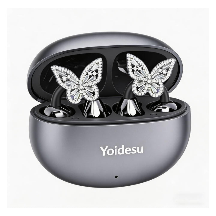 Cuifati Ohrclips im Schmuck-Design, Bequeme offene Clip-Kopfhörer, kabellose Bluetooth 5.4 Ohrklemme