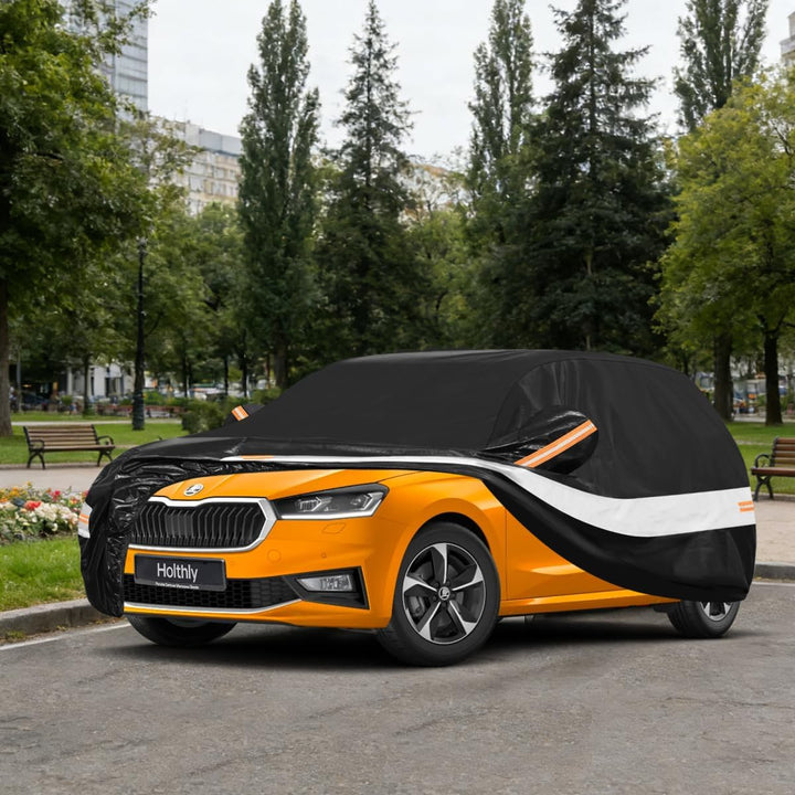 Autoabdeckung Passend für Skoda Fabia Ⅰ/Ⅱ/Ⅲ/Ⅳ（1999-2026） 10 Schichten Vollgarage Auto Abdeckplane 10