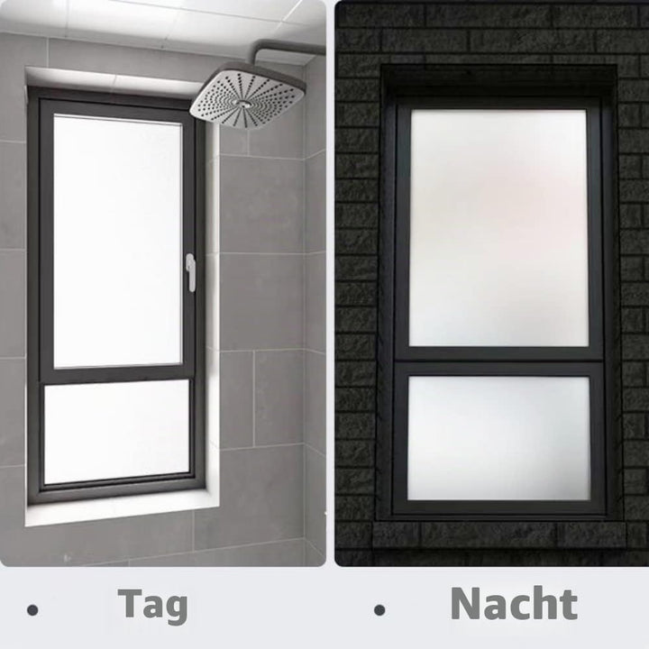 Fensterfolie Selbsthaftend Blickdicht 60x200 cm, Milchglasfolie Selbstklebend Fenster, Sichtschutzfo