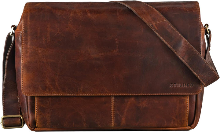 STILORD 'Lonzo' Vintage Umhängetasche echtes Büffel-Leder Messenger Bag für Herren und Damen Unitasc
