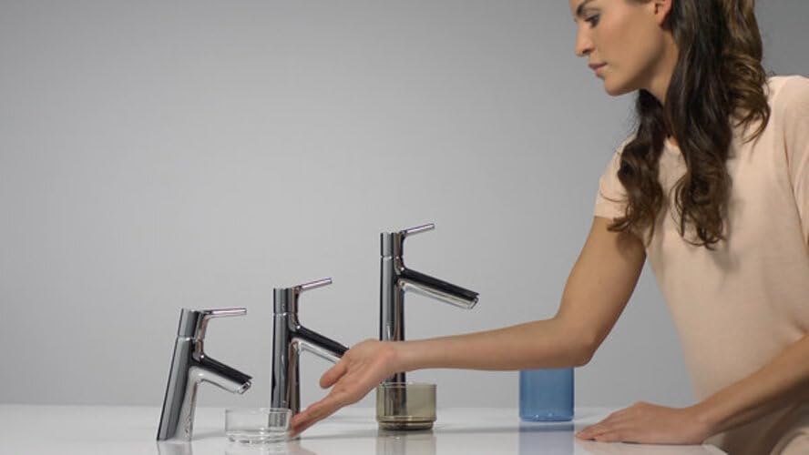 hansgrohe Wasserhahn Talis S (Armatur mit Auslauf Höhe 100mm, ohne Ablaufgarnitur) Chrom, Chrom