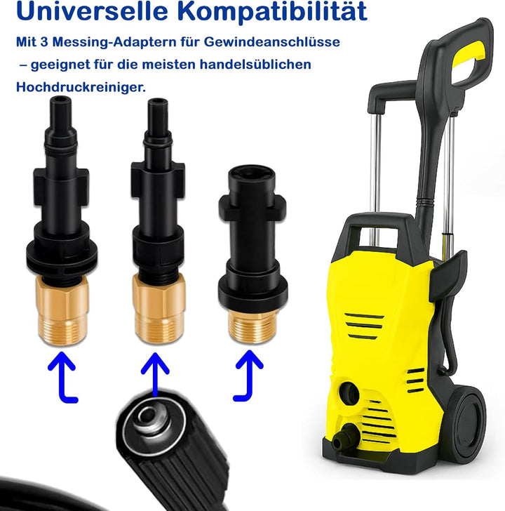 Rohrreinigungsschlauch 15m für Hochdruckreiniger, 400 bar, mit Rotations-, Vorwärts- & Rückwärtsdüse