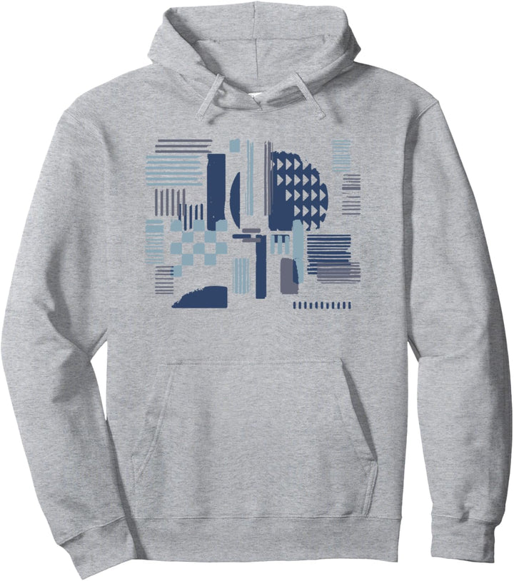 Abstract Blues Pullover Hoodie