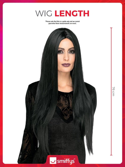 Deluxe Witch Wig OS Black, OS Black