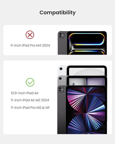 tomtoc Smart Folio Hülle für 2024 Neu 11 Zoll iPad Air M2, 10,9 Zoll iPad Air 5/4, 11 Zoll iPad Pro
