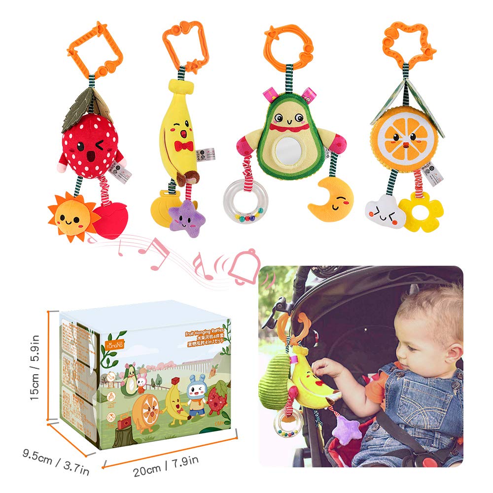 TUMAMA Babyspielzeug 6 Monate Soft Rassel Kinderbett Kinderwagen Kinderwagen Spielzeug für Neugebore