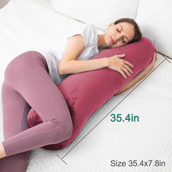 Body Pillow for Adults, Full Body Pilllow for Sleeping, Long Round Cervical Pillow, Bolster Side Sle