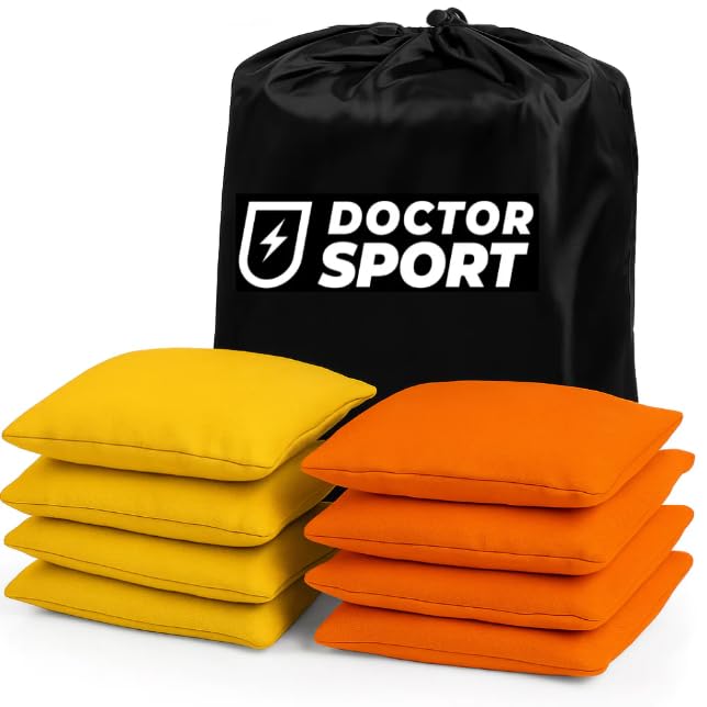 DOCTOR SPORT │ Original Cornhole Bean Bags (8-teilig) │ 15 x 15 cm │ 400 g │ Aus Bester Verarbeitung