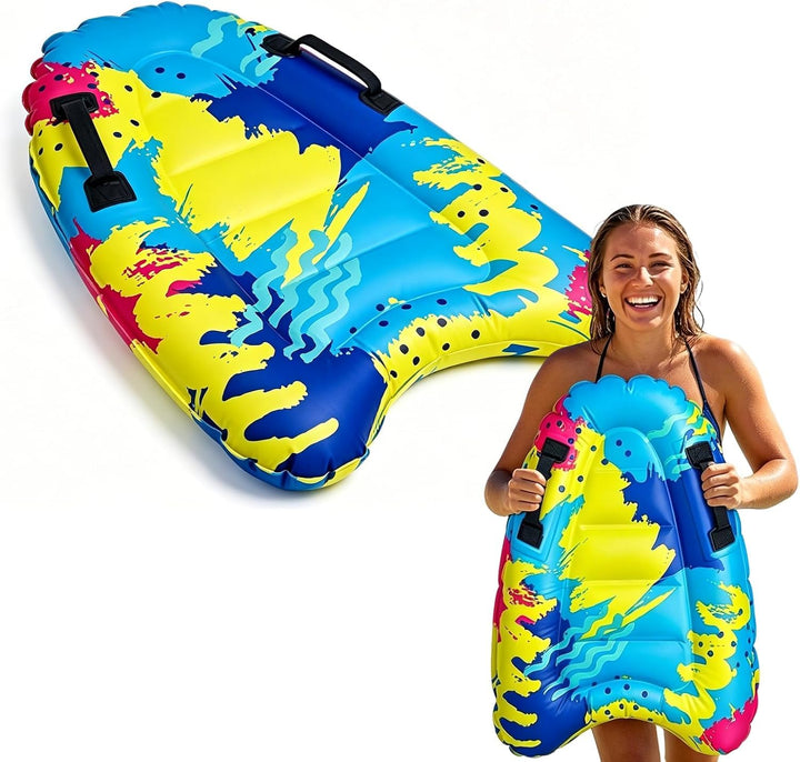 Surfbrett Aufblasbar, Luftmatratze, Aufblasbares Bodyboard Tragbares Bodyboard mit Griffen, A