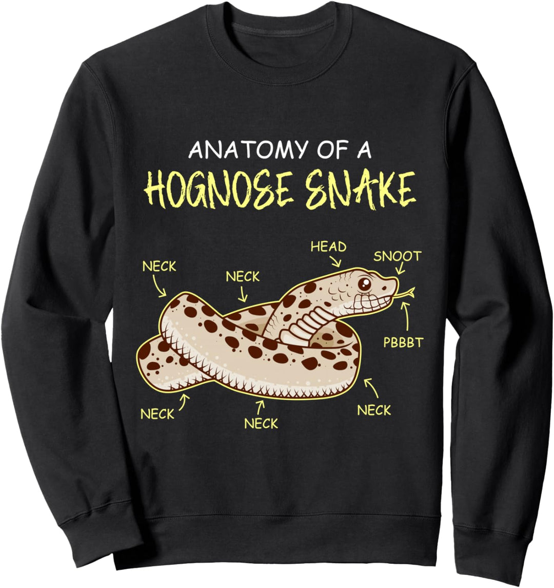 Anatomie Schlange Hakennasennatter Natter Hognose Snake Sweatshirt